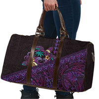 Hawaiian Abstract Sea Turtle Travel Bag Polynesian Tapa Art and Kakau Tattoo Purple WaterColor LT03 - Polynesian Pride
