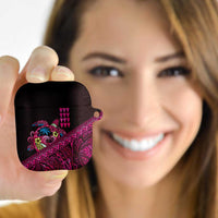 Hawaiian Abstract Sea Turtle AirPods Case Polynesian Tapa Art and Kakau Tattoo Pink WaterColor LT03 - Polynesian Pride