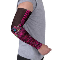 Hawaiian Abstract Sea Turtle Arm Sleeves Polynesian Tapa Art and Kakau Tattoo Pink WaterColor LT03 - Polynesian Pride