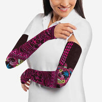 Hawaiian Abstract Sea Turtle Arm Sleeves Polynesian Tapa Art and Kakau Tattoo Pink WaterColor LT03 - Polynesian Pride