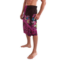 Hawaiian Abstract Sea Turtle Lavalava Polynesian Tapa Art and Kakau Tattoo Pink WaterColor LT03 - Polynesian Pride