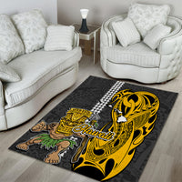 Hawaii Island Area Rug Hawaiian Warrior and Kakau Symbols Abstract Tattoo LT03 - Polynesian Pride