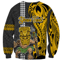 Custom Hawaii Island Sweatshirt Hawaiian Warrior and Kakau Symbols Abstract Tattoo LT03 - Polynesian Pride
