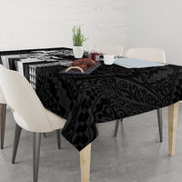 Custom Hawaii Island Tablecloth Hawaiian King and Kakau Symbols Abstract Shoulder Tattoo LT03 - Polynesian Pride