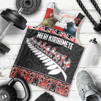 New Zealand Meri Kirihimete Men Tank Top Christmas Tui Bird and Kea Bird - Haka Santa with Maori Koru Art Pattern LT03 - Polynesian Pride