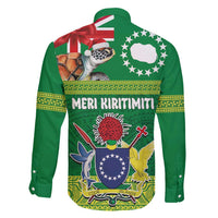 Cook Islands Meri Kiritimiti Family Matching Mermaid Dress and Hawaiian Shirt Christmas Turtle - Cooks Islands Emblems and Polynesian Art Pattern
