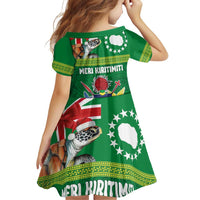 Cook Islands Meri Kiritimiti Family Matching Off Shoulder Short Dress and Hawaiian Shirt Christmas Turtle - Cooks Islands Emblems and Polynesian Art Pattern LT03 - Polynesian Pride