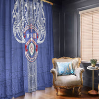 Tonga Apifoou School Window Curtain Ngatu and Polynesian Pattern LT03 - Polynesian Pride
