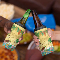 Hawaiian Alohawaii 4 in 1 Can Cooler Tumbler Tropical Plants and Animals on The Beach LT03 - Polynesian Pride