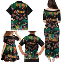 Hawaiian Alohawaii Family Matching Puletasi and Hawaiian Shirt Tribal Sea Animals Tattoo and Tropical Plants LT03 - Polynesian Pride
