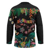 Hawaiian Alohawaii Hockey Jersey Tribal Sea Animals Tattoo and Tropical Plants LT03 - Polynesian Pride