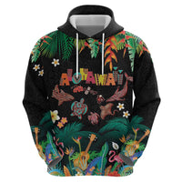 Hawaiian Alohawaii Hoodie Tribal Sea Animals Tattoo and Tropical Plants LT03 - Polynesian Pride