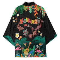Hawaiian Alohawaii Kimono Tribal Sea Animals Tattoo and Tropical Plants LT03 - Polynesian Pride