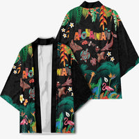 Hawaiian Alohawaii Kimono Tribal Sea Animals Tattoo and Tropical Plants LT03 - Polynesian Pride