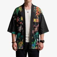 Hawaiian Alohawaii Kimono Tribal Sea Animals Tattoo and Tropical Plants LT03 - Polynesian Pride