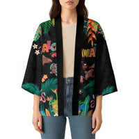 Hawaiian Alohawaii Kimono Tribal Sea Animals Tattoo and Tropical Plants LT03 - Polynesian Pride