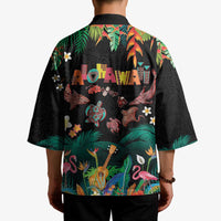 Hawaiian Alohawaii Kimono Tribal Sea Animals Tattoo and Tropical Plants LT03 - Polynesian Pride