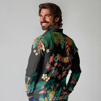 Hawaiian Alohawaii Long Sleeve Polo Shirt Tribal Sea Animals Tattoo and Tropical Plants LT03 - Polynesian Pride