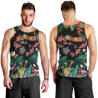 Hawaiian Alohawaii Men Tank Top Tribal Sea Animals Tattoo and Tropical Plants LT03 - Polynesian Pride