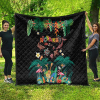 Hawaiian Alohawaii Quilt Tribal Sea Animals Tattoo and Tropical Plants LT03 - Polynesian Pride