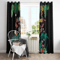 Hawaiian Alohawaii Window Curtain Tribal Sea Animals Tattoo and Tropical Plants LT03 - Polynesian Pride
