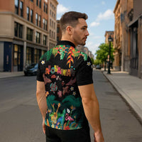 Hawaiian Alohawaii Zipper Polo Shirt Tribal Sea Animals Tattoo and Tropical Plants LT03 - Polynesian Pride