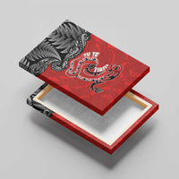 Aotearoa Toitu Te Tiriti Canvas Wall Art Taniwha Tribal Motifs