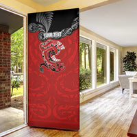 Personalised Aotearoa Toitu Te Tiriti Door Cover Taniwha Tribal Motifs LT03 - Polynesian Pride