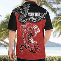 Personalised Aotearoa Toitu Te Tiriti Hawaiian Shirt Taniwha Tribal Motifs LT03 - Polynesian Pride