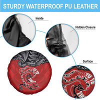 Aotearoa Toitu Te Tiriti Spare Tire Cover Taniwha Tribal Motifs LT03 - Polynesian Pride