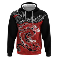 Personalised Aotearoa Toitu Te Tiriti Zip Hoodie Taniwha Tribal Motifs LT03 Pullover Hoodie Multicolor - Polynesian Pride