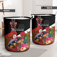 Aotearoa Toitu Te Tiriti Laundry Basket Waitangi-Honour The Treaty NZ Tuatara and Plants LT03 - Polynesian Pride