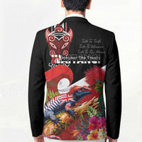 Aotearoa Toitu Te Tiriti Blazer Waitangi-Honour The Treaty NZ Tuatara and Plants