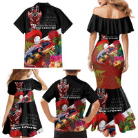 Aotearoa Toitu Te Tiriti Family Matching Mermaid Dress and Hawaiian Shirt Waitangi-Honour The Treaty NZ Tuatara and Plants LT03 - Polynesian Pride