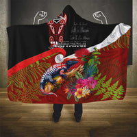 Aotearoa Toitu Te Tiriti Hooded Blanket Waitangi-Honour The Treaty NZ Tuatara and Plants LT03 - Polynesian Pride