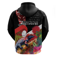 Aotearoa Toitu Te Tiriti Hoodie Waitangi-Honour The Treaty NZ Tuatara and Plants LT03 - Polynesian Pride