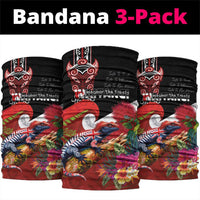 Aotearoa Toitu Te Tiriti Neck Gaiter Waitangi-Honour The Treaty NZ Tuatara and Plants LT03 package One Size: 25*50cm Multicolor - Polynesian Pride