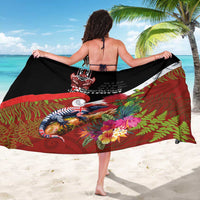 Aotearoa Toitu Te Tiriti Sarong Waitangi-Honour The Treaty NZ Tuatara and Plants LT03 - Polynesian Pride