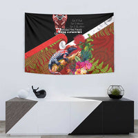 Aotearoa Toitu Te Tiriti Tapestry Waitangi-Honour The Treaty NZ Tuatara and Plants