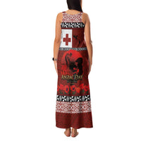 Tonga ANZAC Day Family Matching Tank Maxi Dress and Hawaiian Shirt Gallipoli Lest We Forget Ngatu Art Tribal LT03 - Polynesian Pride