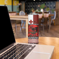 Tonga ANZAC Day Skinny Tumbler Gallipoli Lest We Forget-Ngatu Art Tribal LT03 - Polynesian Pride