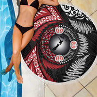 Tonga and New Zealand Together Beach Blanket Ngatu Art Tribal Maori Tattoo and Silver Fern LT03 - Polynesian Pride