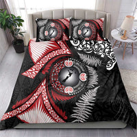 Tonga and New Zealand Together Bedding Set Ngatu Art Tribal Maori Tattoo and Silver Fern LT03 - Polynesian Pride