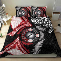 Tonga and New Zealand Together Bedding Set Ngatu Art Tribal Maori Tattoo and Silver Fern LT03 - Polynesian Pride