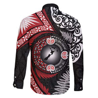 Tonga and New Zealand Together Family Matching Mermaid Dress and Hawaiian Shirt Ngatu Art Tribal Maori Tattoo and Silver Fern LT03 - Polynesian Pride