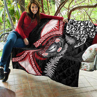 Tonga and New Zealand Together Quilt Ngatu Art Tribal Maori Tattoo and Silver Fern LT03 - Polynesian Pride