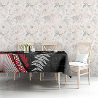 Tonga and New Zealand Together Tablecloth Ngatu Art Tribal Maori Tattoo and Silver Fern LT03 - Polynesian Pride