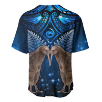 New Zealand Maori Matariki Baseball Jersey Hongi Kiwi Bird and Silver Fern LT03 - Polynesian Pride