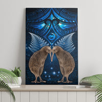 New Zealand Maori Matariki Canvas Wall Art Hongi Kiwi Bird and Silver Fern LT03 - Polynesian Pride