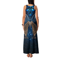 New Zealand Maori Matariki Family Matching Tank Maxi Dress and Hawaiian Shirt Hongi Kiwi Bird and Silver Fern LT03 - Polynesian Pride